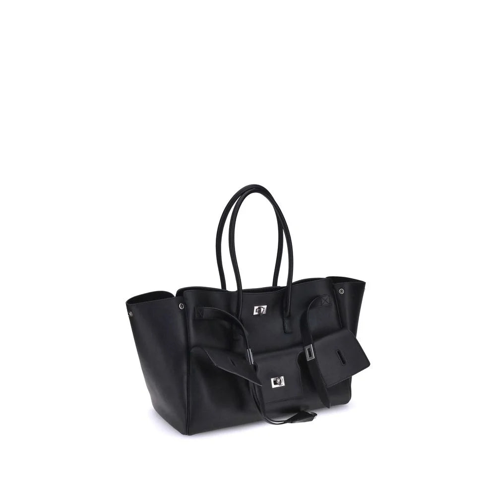 Balenciaga Black Calf Leather Bos Taurus Shoulder Bag