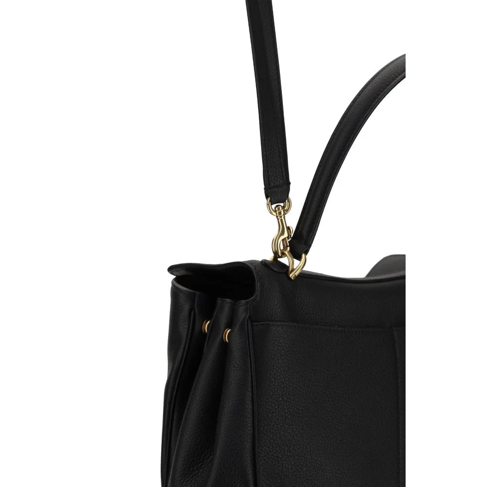 Balenciaga Black Calf Leather Bos Taurus Shoulder Bag - Shoulder Bags