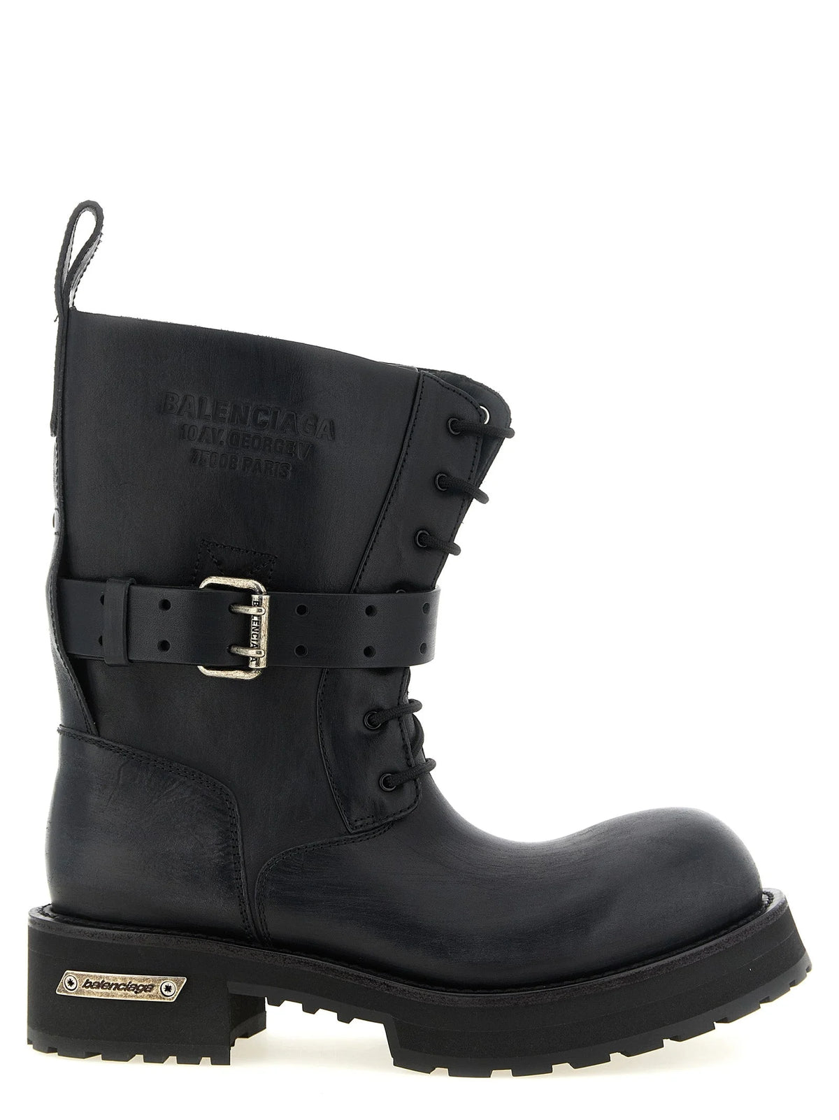 Balenciaga Black Calfskin Ankle Boots