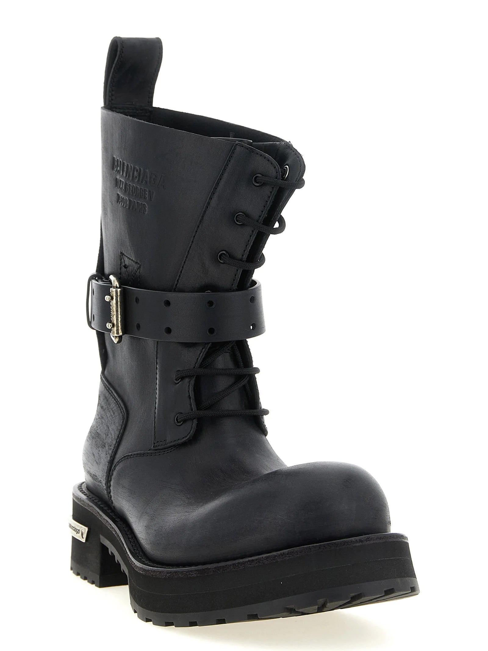 Balenciaga Black Calfskin Ankle Boots