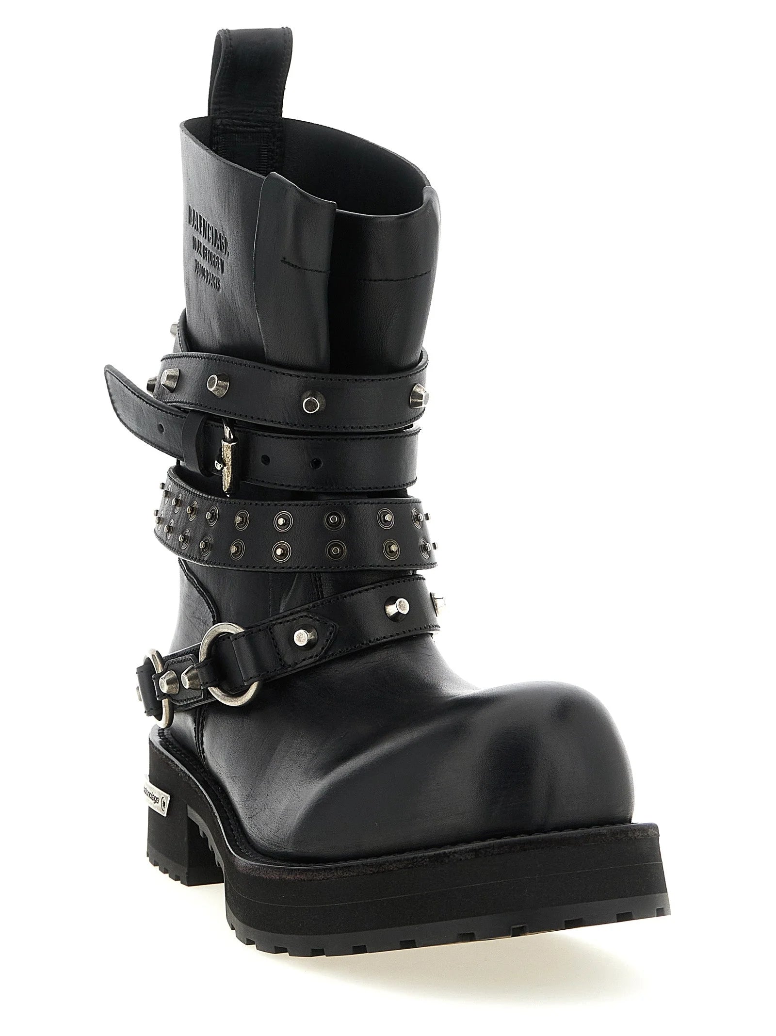 Balenciaga Black Calfskin Ankle Boots - EU44/US11