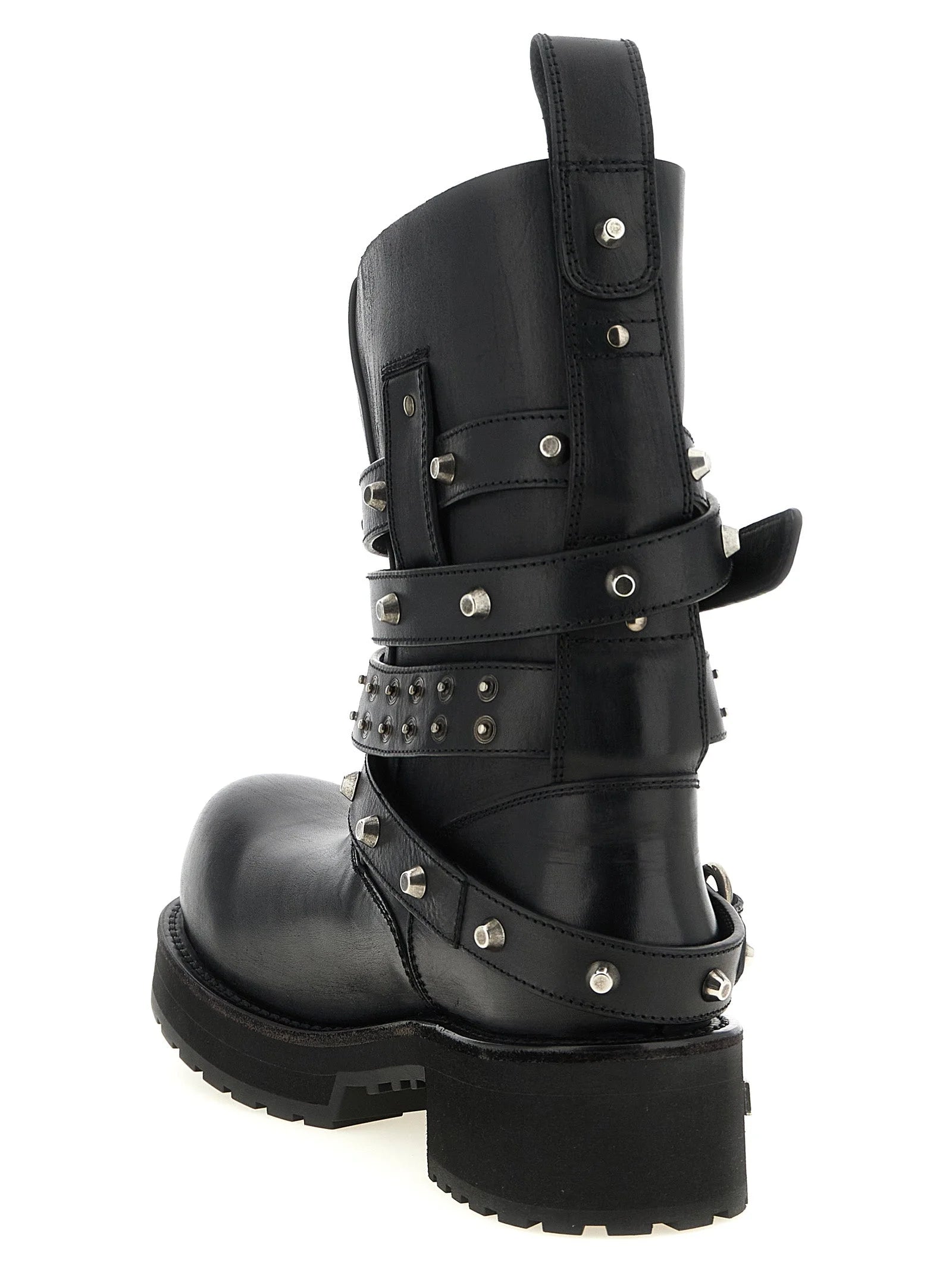 Balenciaga Black Calfskin Ankle Boots - EU44/US11