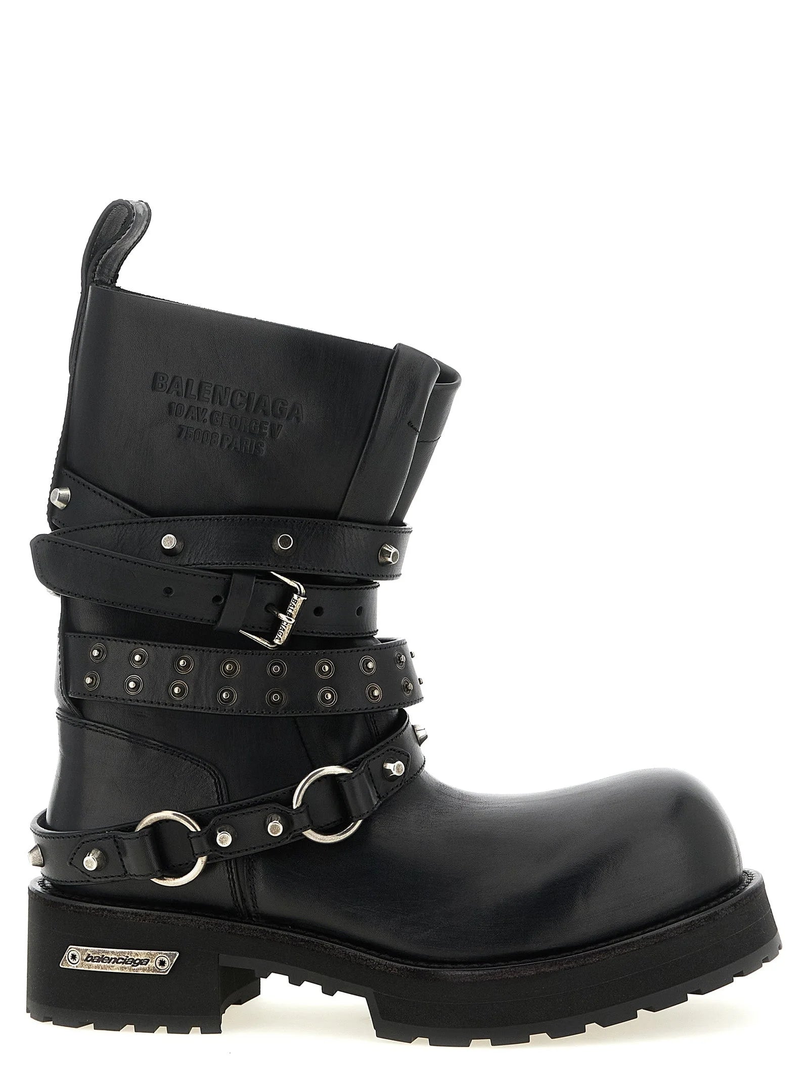 Balenciaga Black Calfskin Ankle Boots - EU44/US11