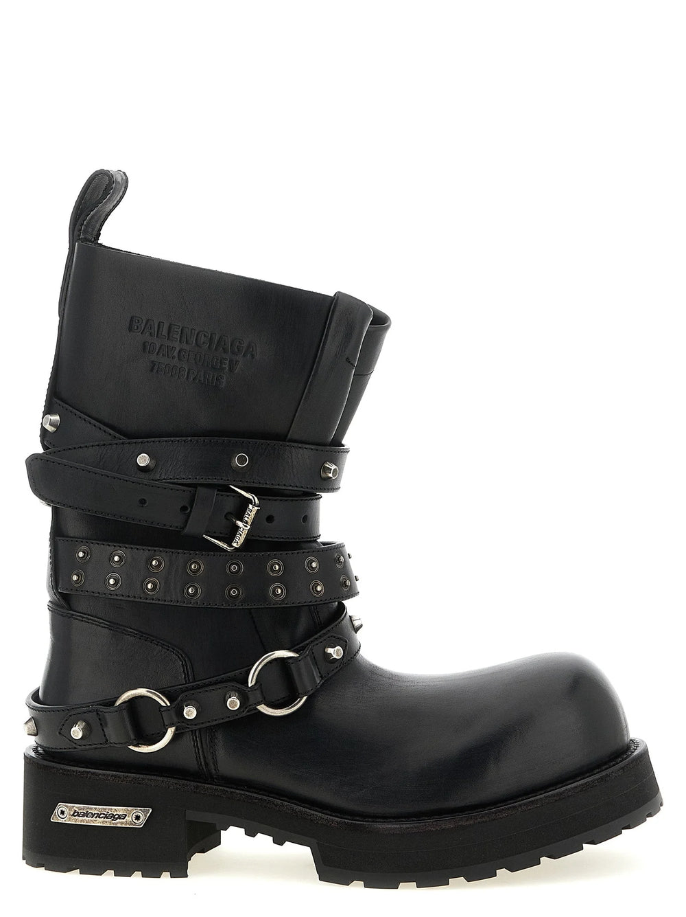 Balenciaga Black Calfskin Ankle Boots - EU44/US11