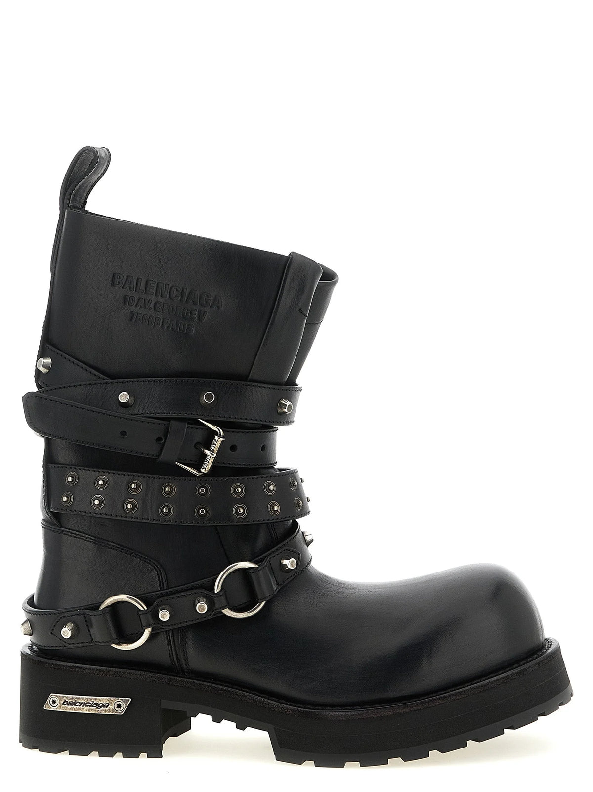 Balenciaga Black Calfskin Ankle Boots - EU44/US11