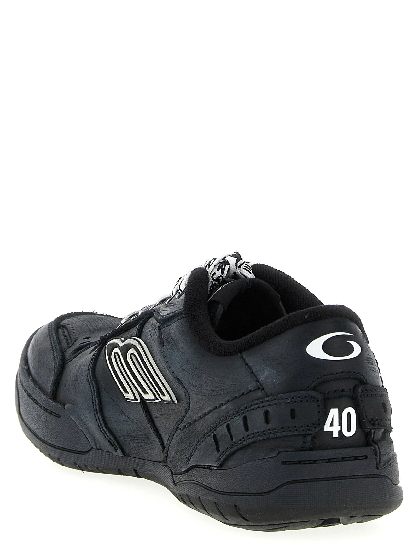 Balenciaga Black Calfskin Athletic Sneakers