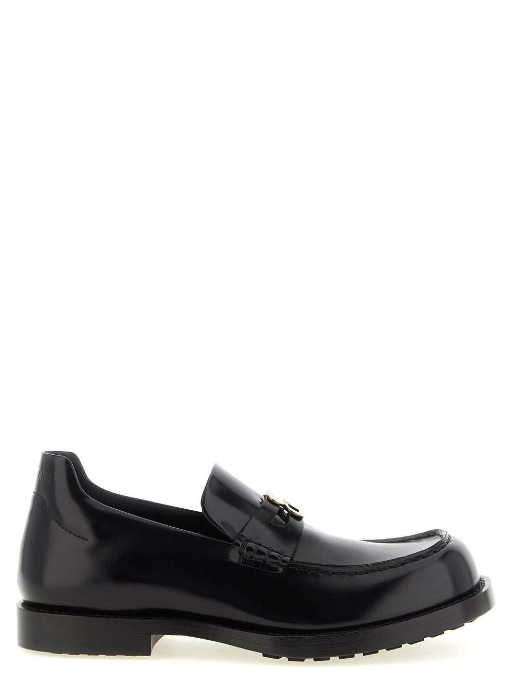 Balenciaga Black Calfskin Slip-On Loafers