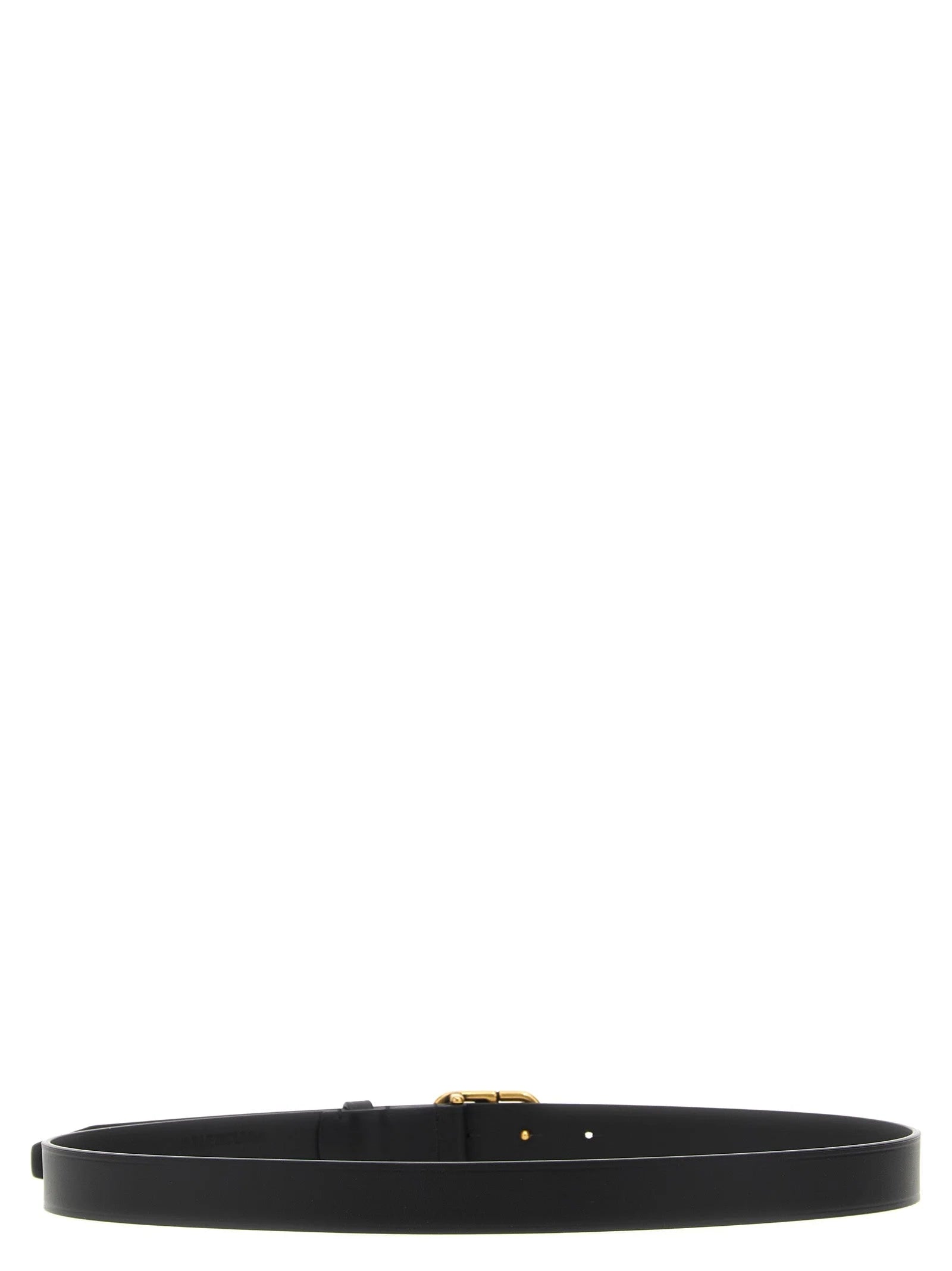 Balenciaga Cinto Fino Preto em Pele de Vitelo - 90 cm /  ́36 Polegadas