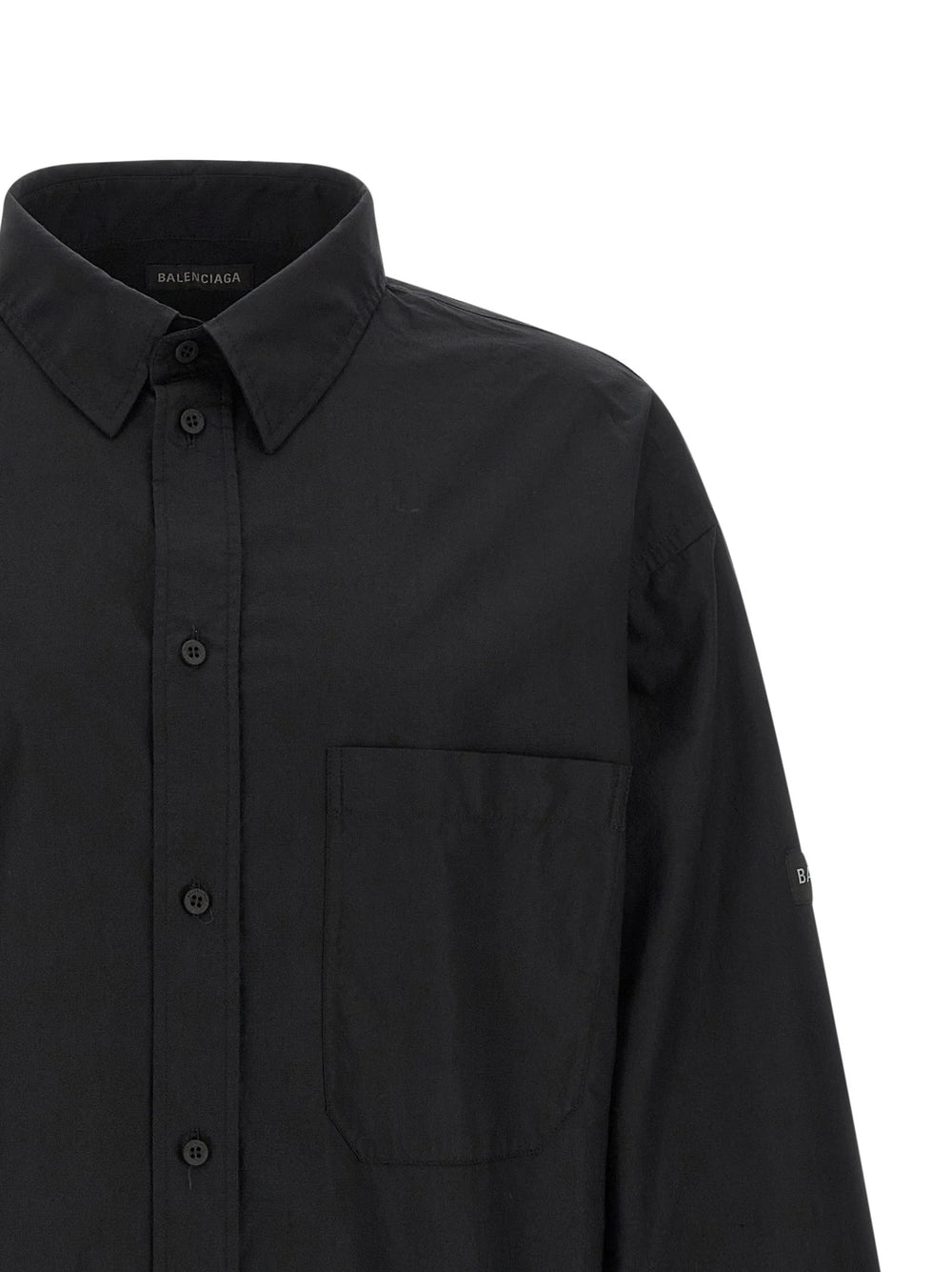 Balenciaga Black Cotton Blouse