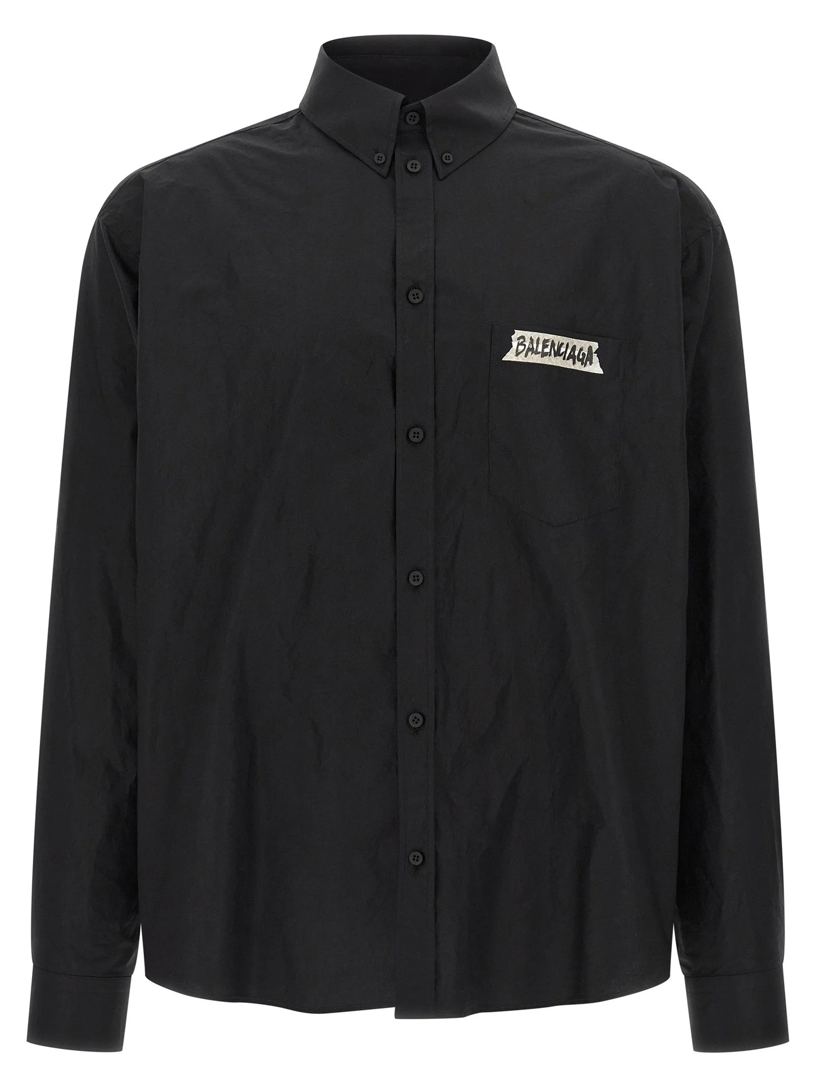 Balenciaga Black Cotton Blouse