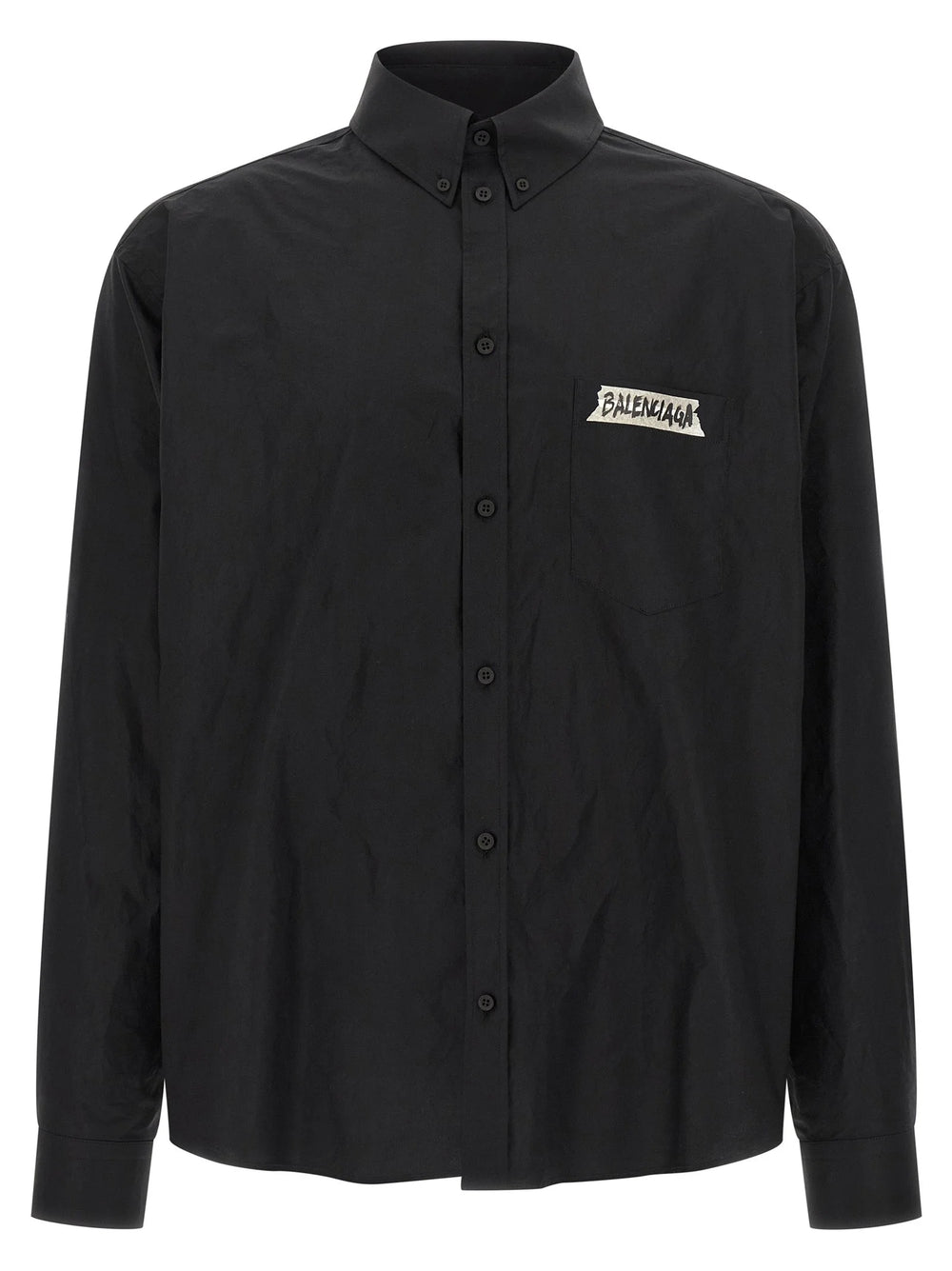 Balenciaga Black Cotton Blouse