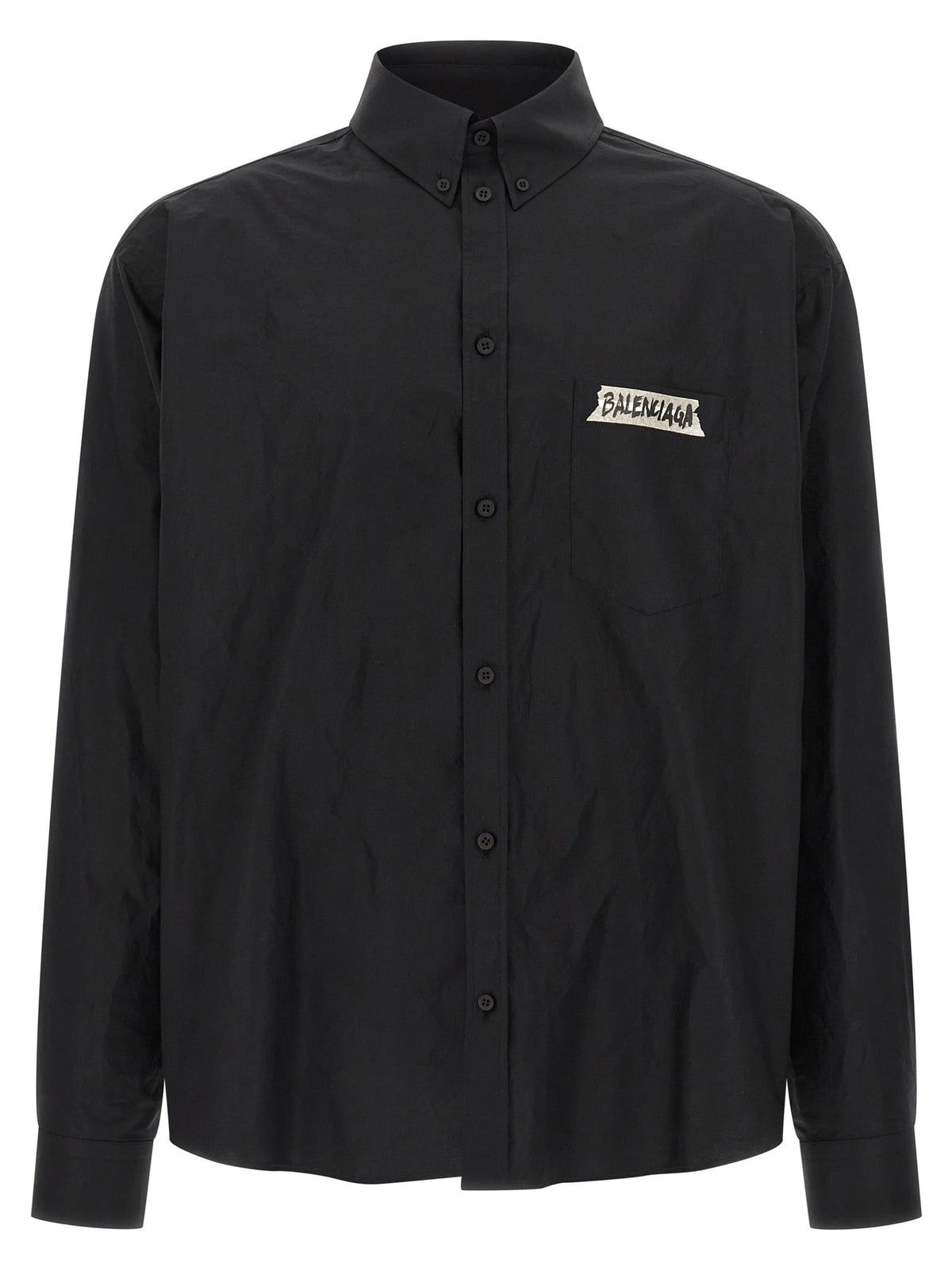 Balenciaga Black Cotton Blouse