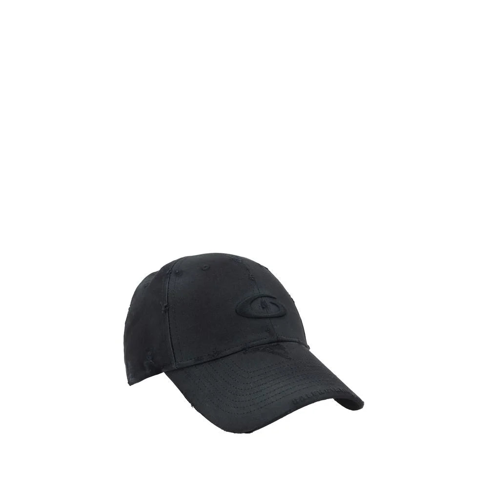 Balenciaga Black Cotton Cap (Baseball Hat) - S