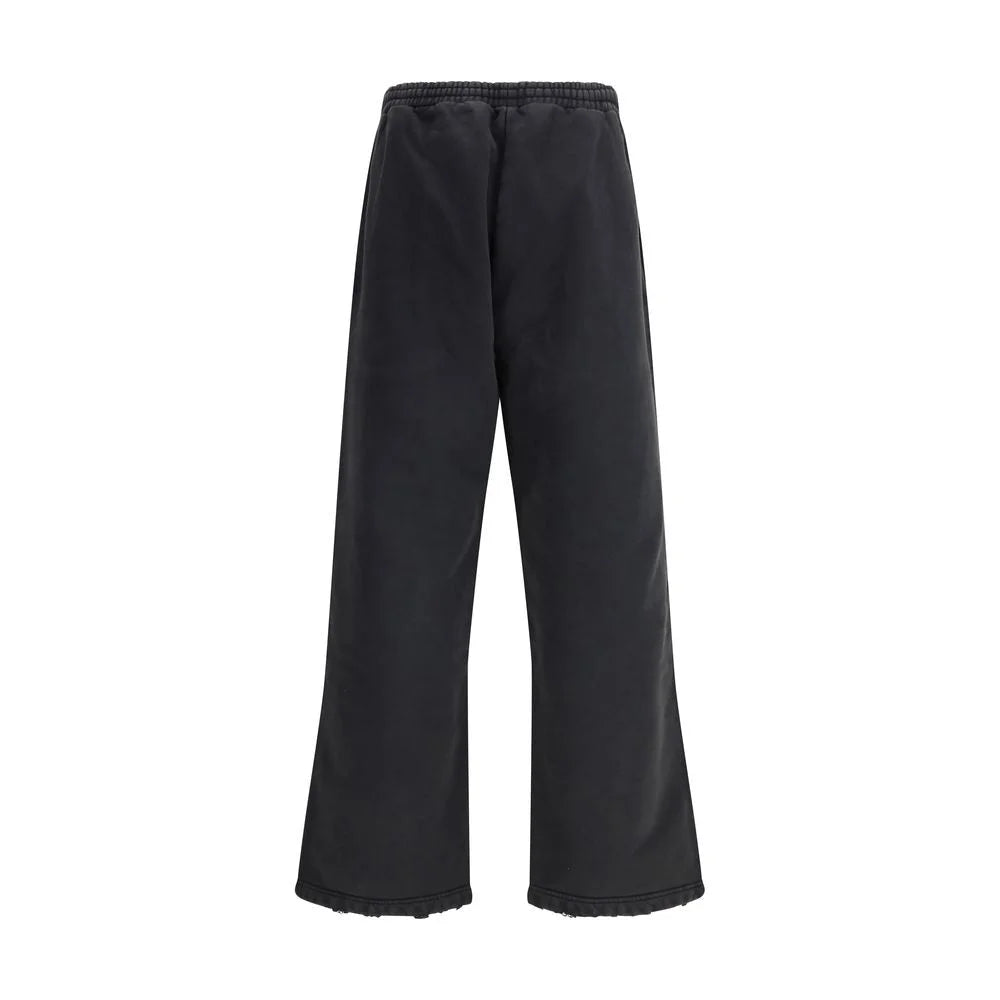 Balenciaga Black Cotton Casual Pants