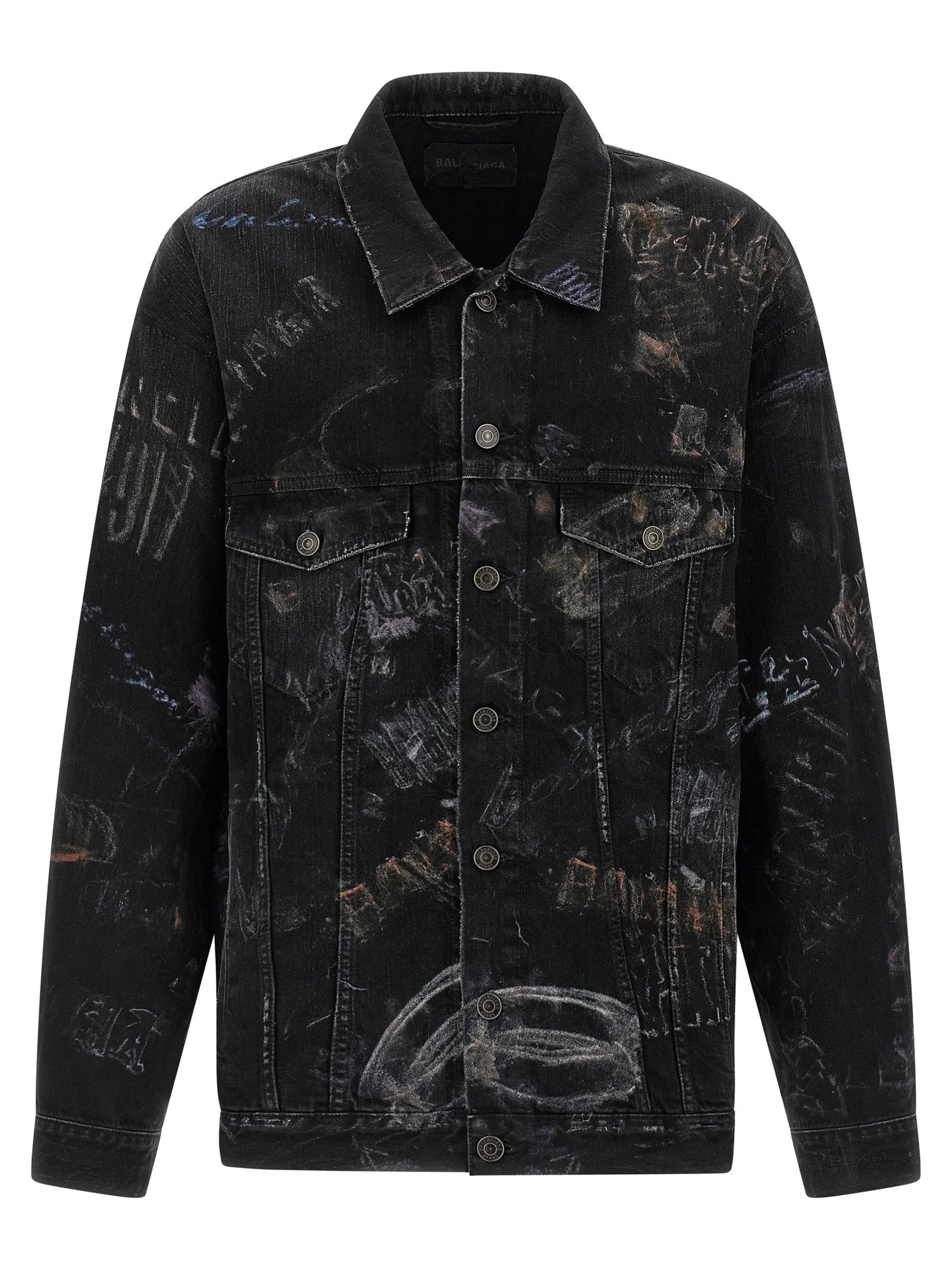 Balenciaga Black Cotton Denim Jacket