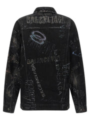 Balenciaga Black Cotton Denim Jacket