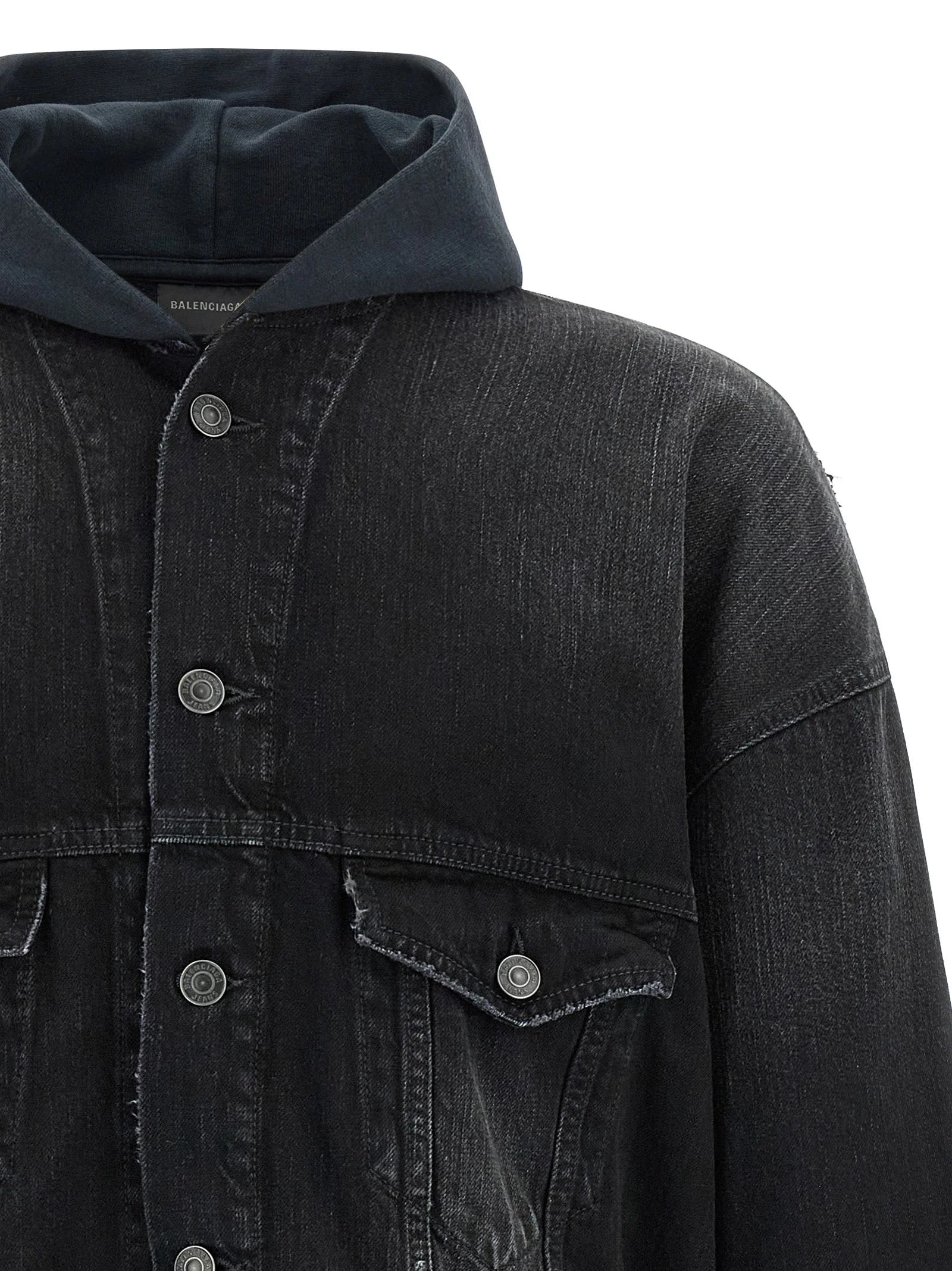 Balenciaga Black Cotton Denim Jacket - M