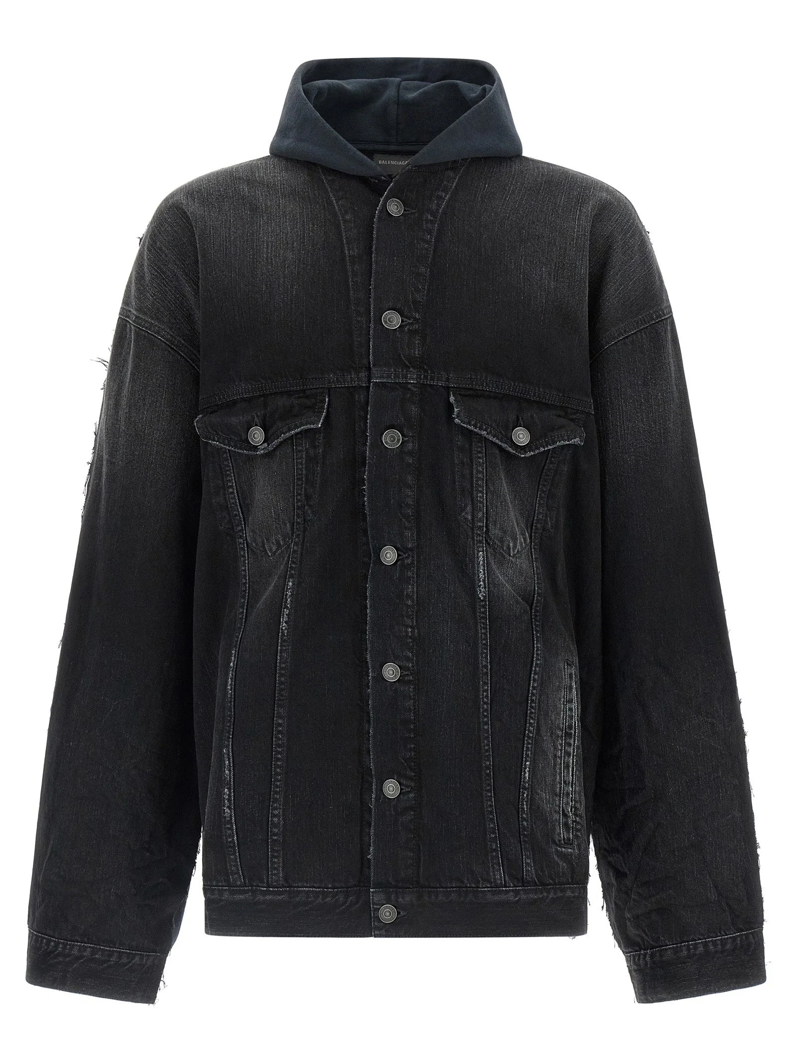 Balenciaga Black Cotton Denim Jacket - M