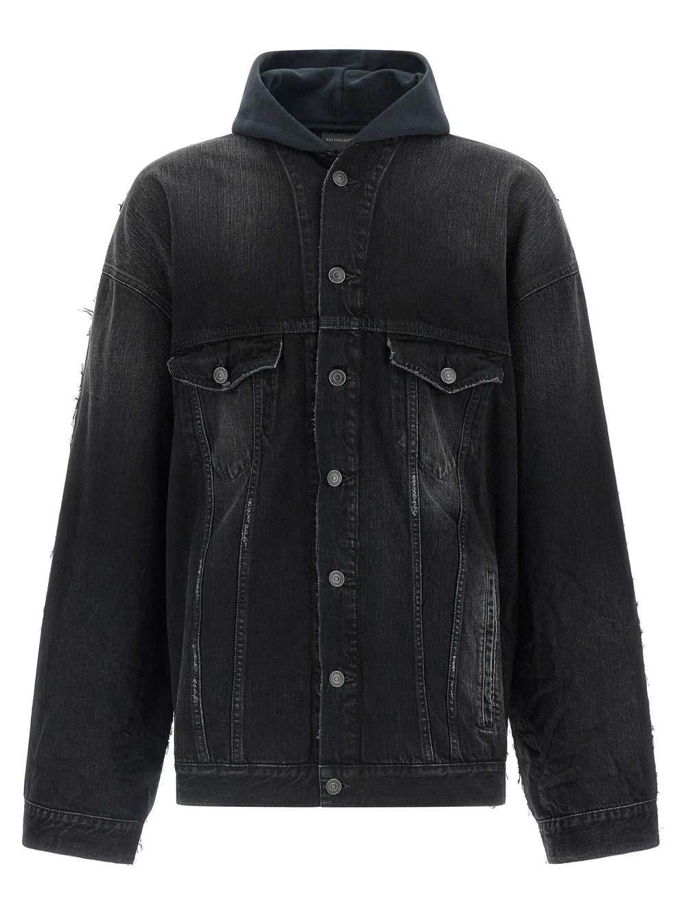 Balenciaga Black Cotton Denim Jacket - M