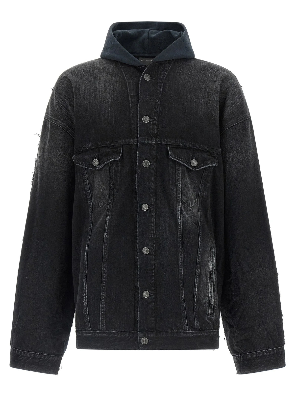 Balenciaga Black Cotton Denim Jacket - M