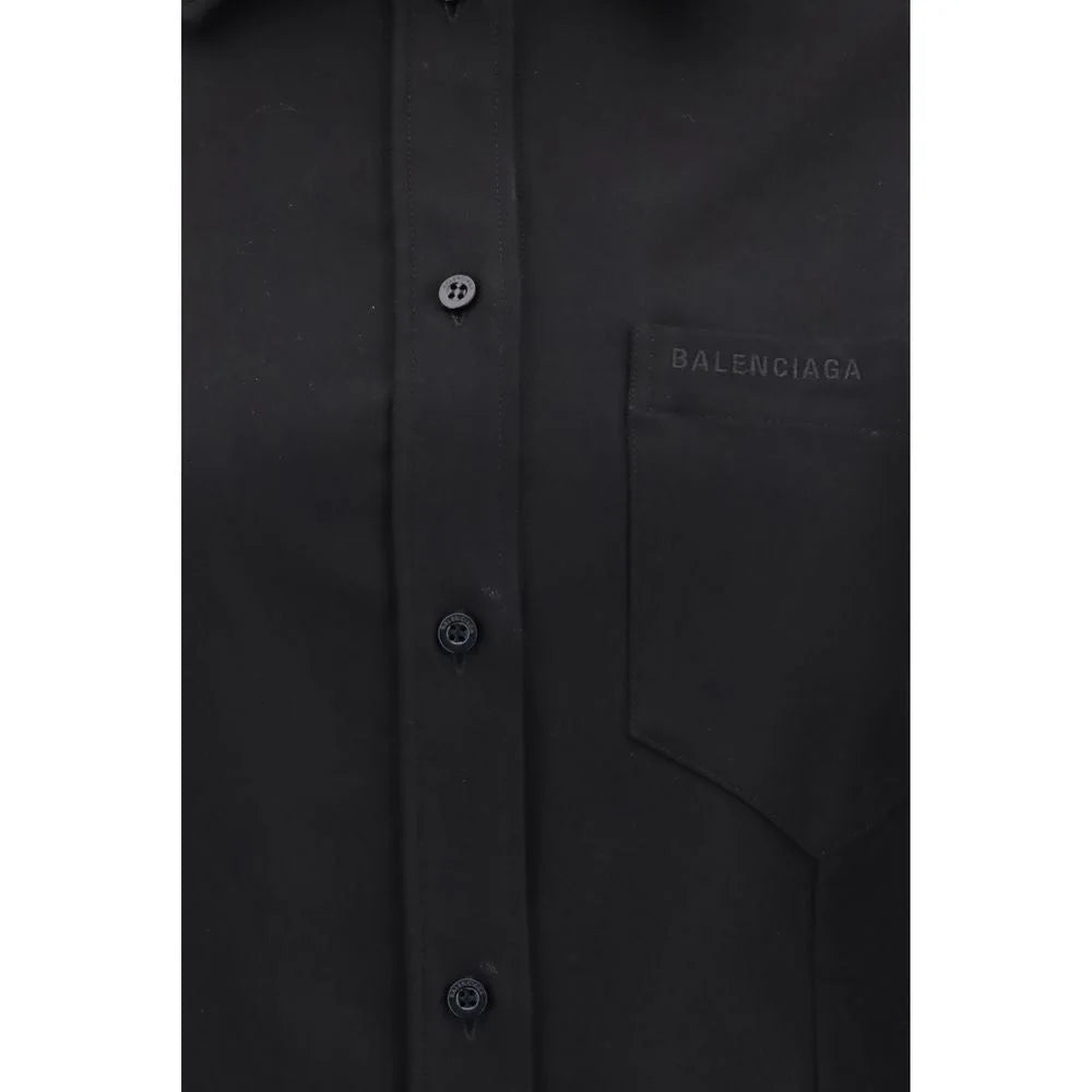Balenciaga Black Cotton Dress Shirt