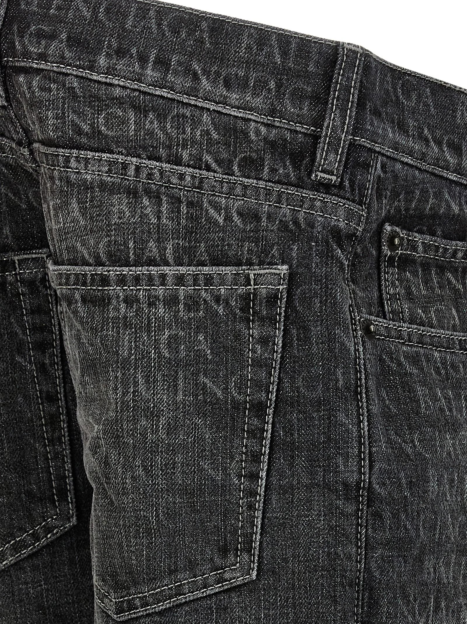 Balenciaga Black Cotton Flared Jeans