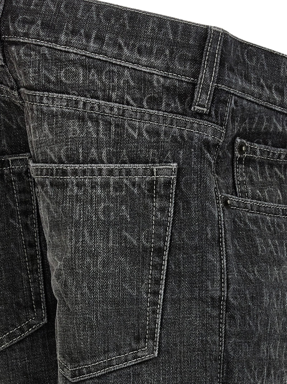 Balenciaga Black Cotton Flared Jeans