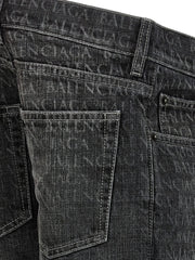 Balenciaga Black Cotton Flared Jeans