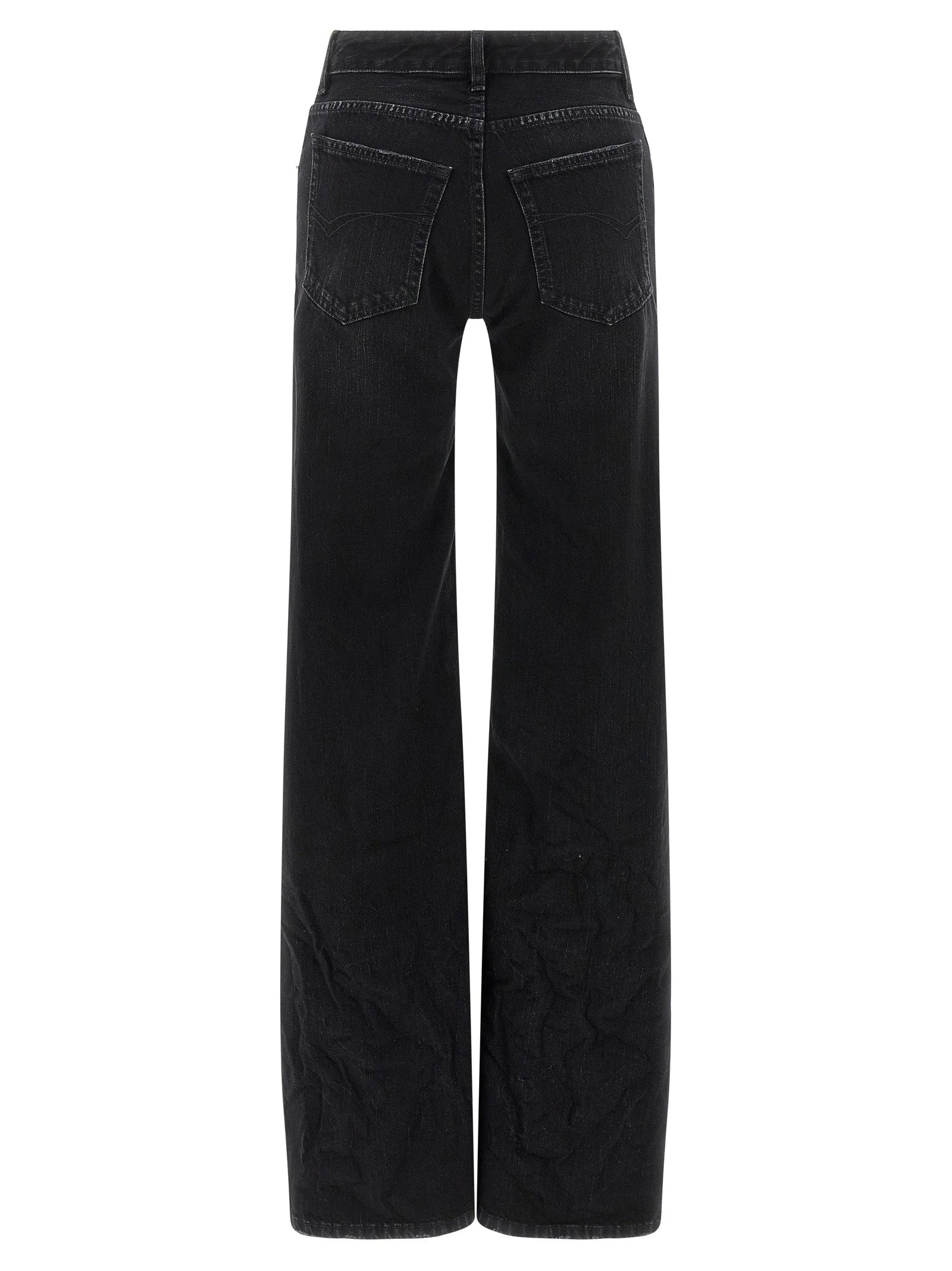 Balenciaga Black Cotton Flared Jeans