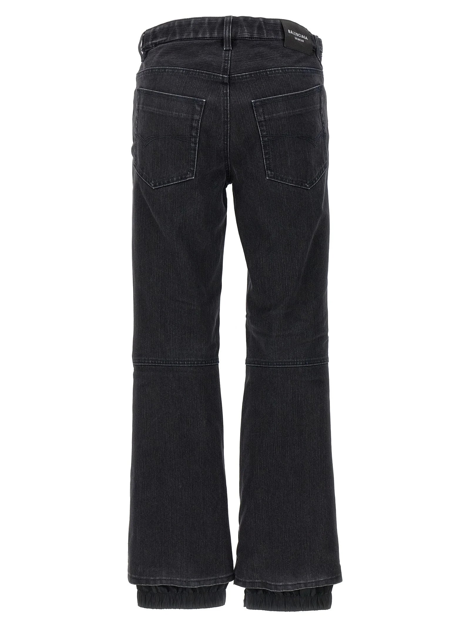 Balenciaga Black Cotton Flared Jeans - 24