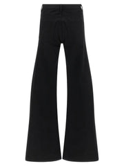 Balenciaga Black Cotton Flared Jeans