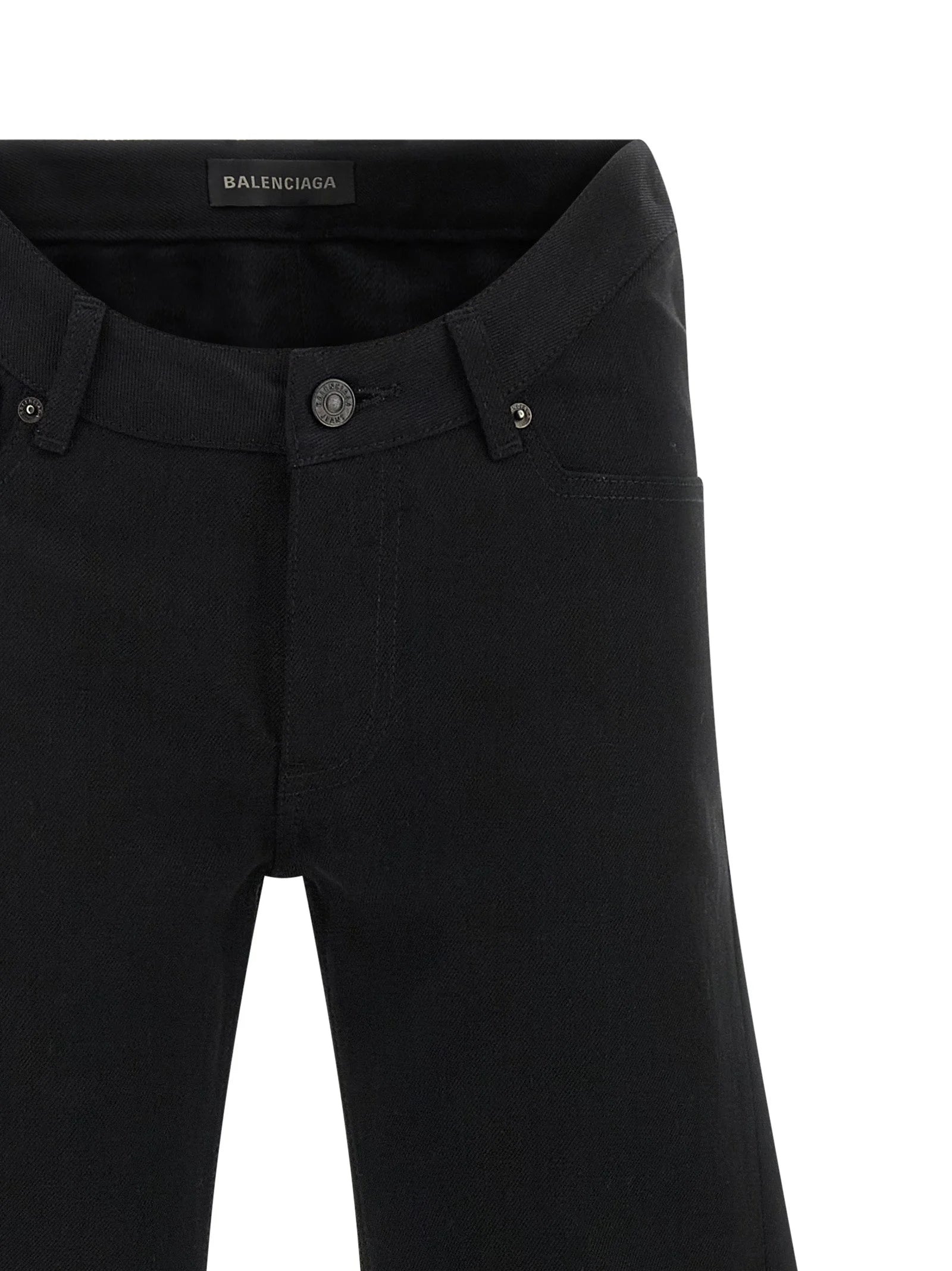 Balenciaga Black Cotton Flared Jeans