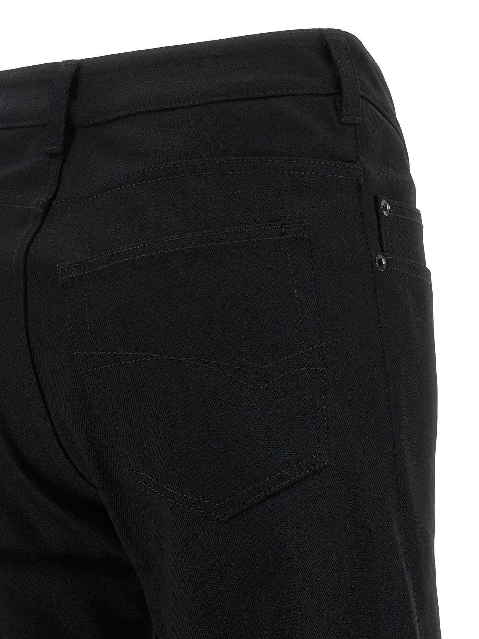Balenciaga Black Cotton Flared Jeans