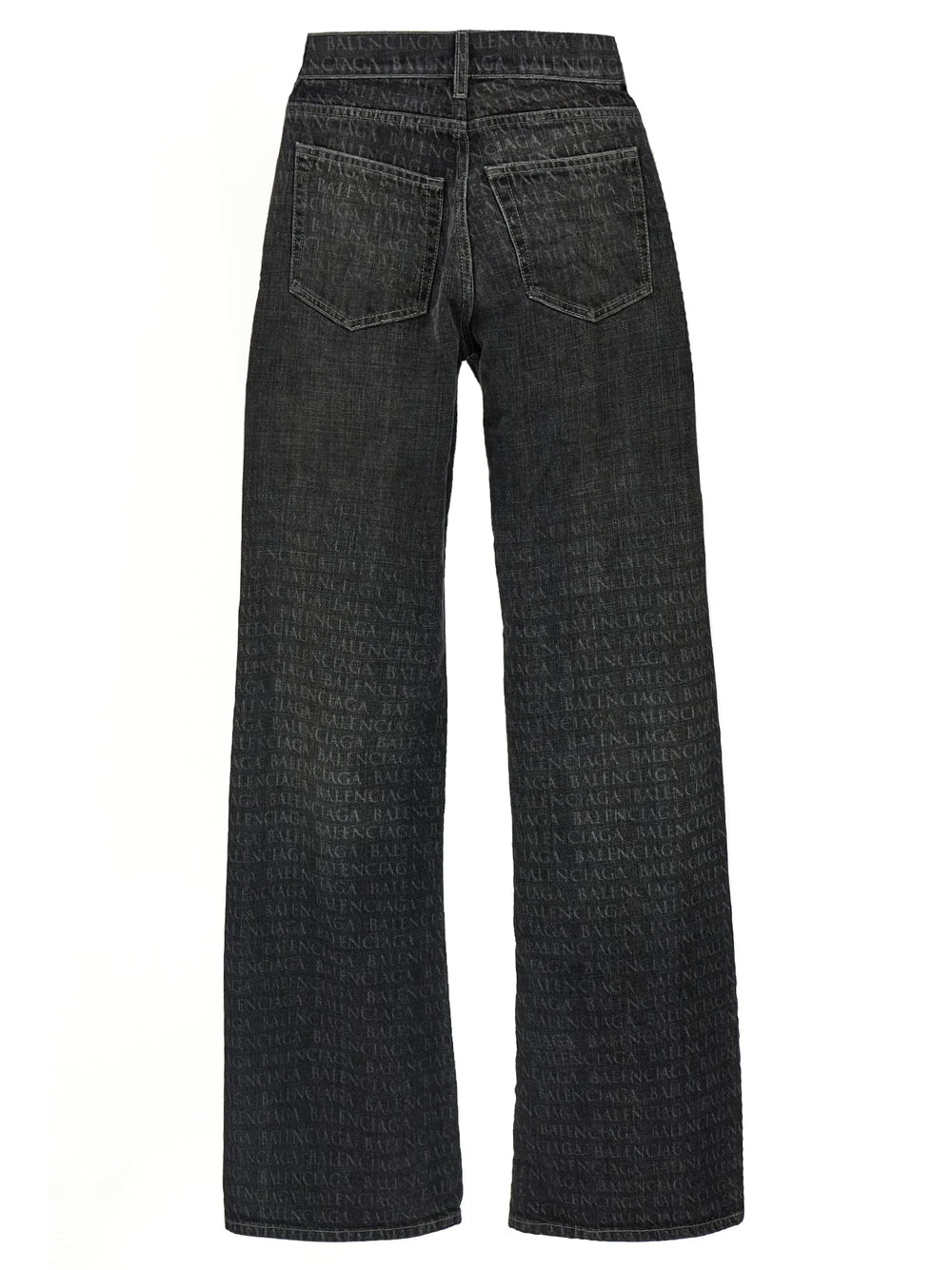 Balenciaga Black Cotton Flared Jeans