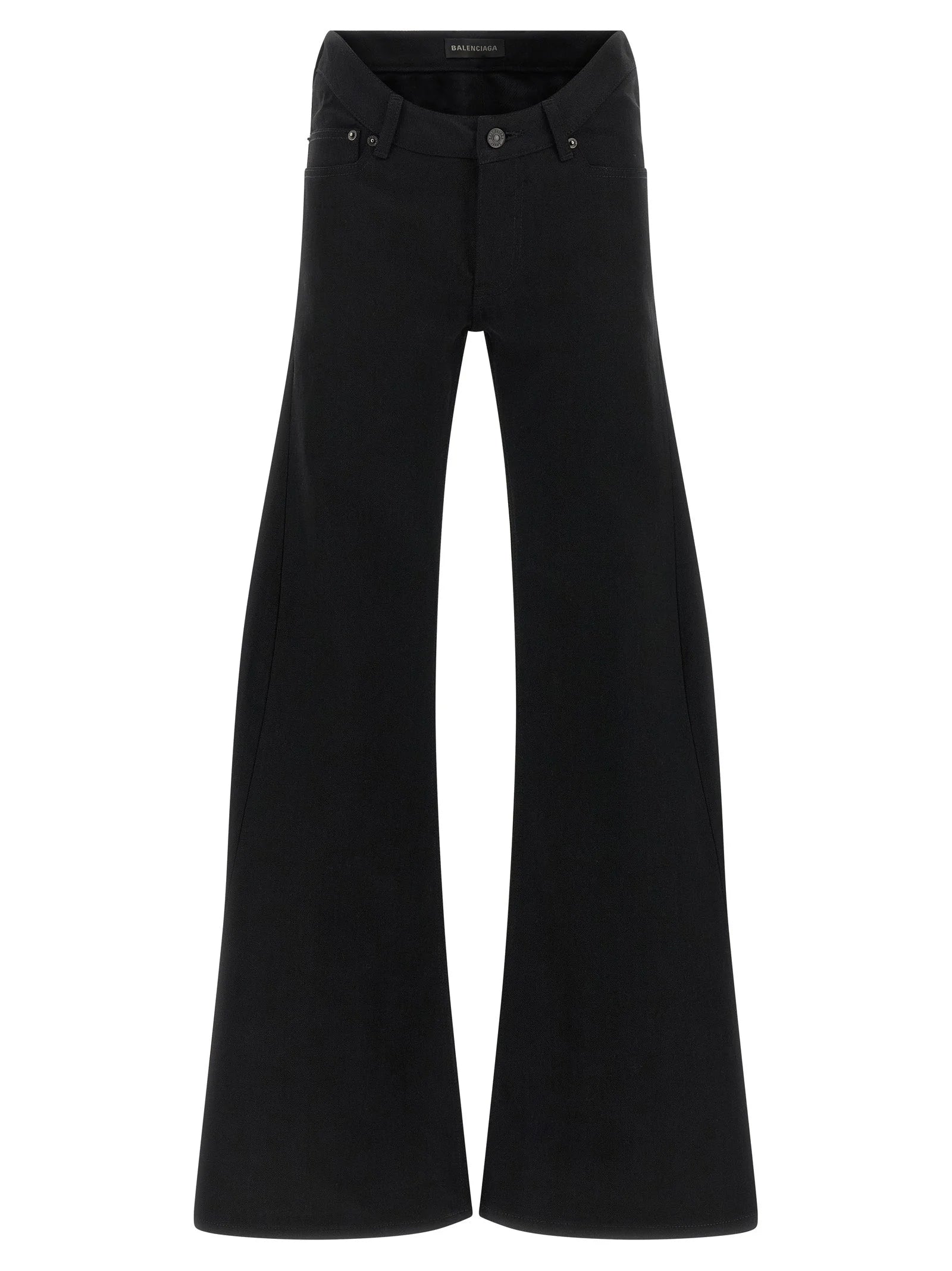 Balenciaga Black Cotton Flared Jeans
