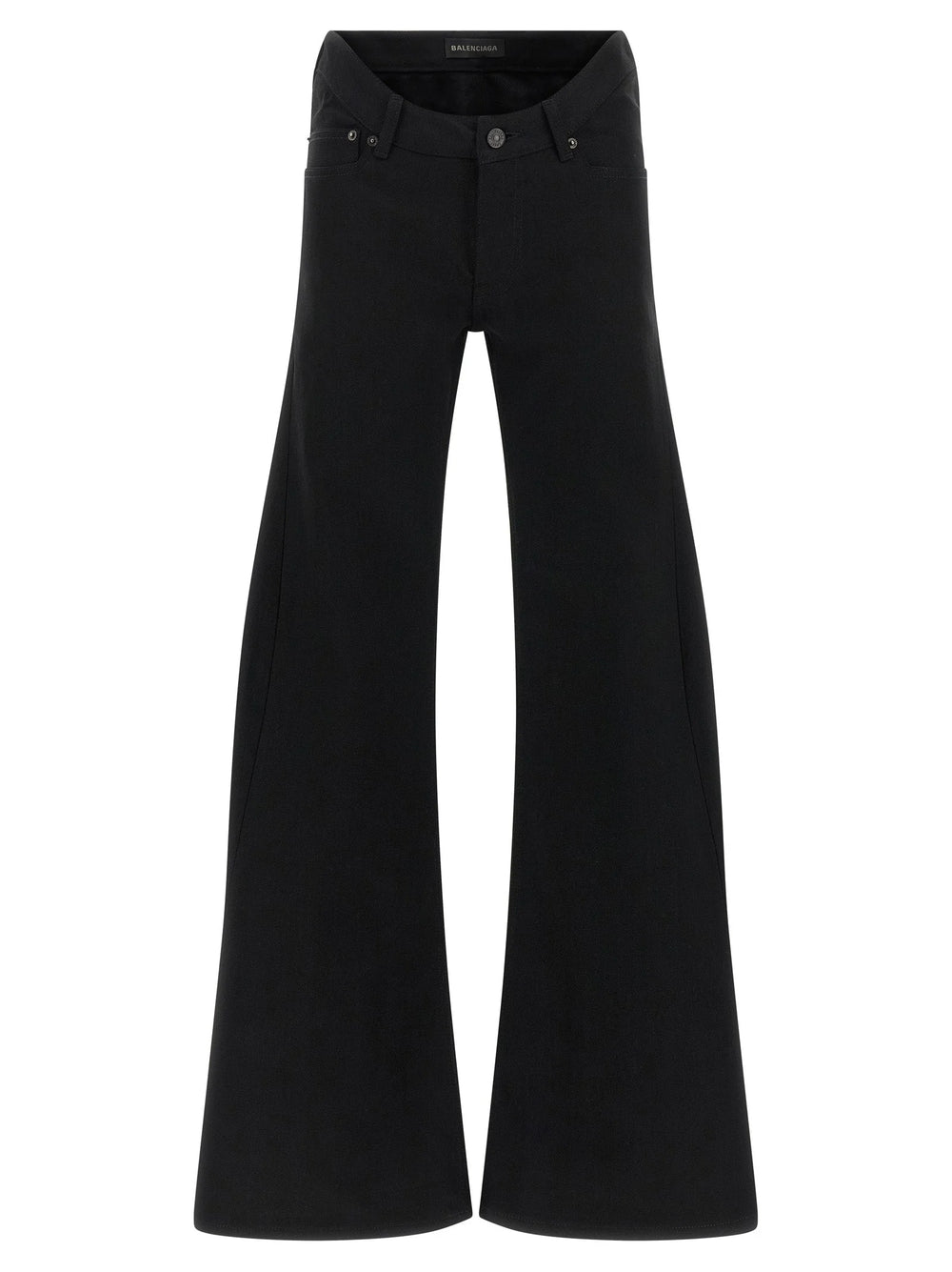 Balenciaga Black Cotton Flared Jeans