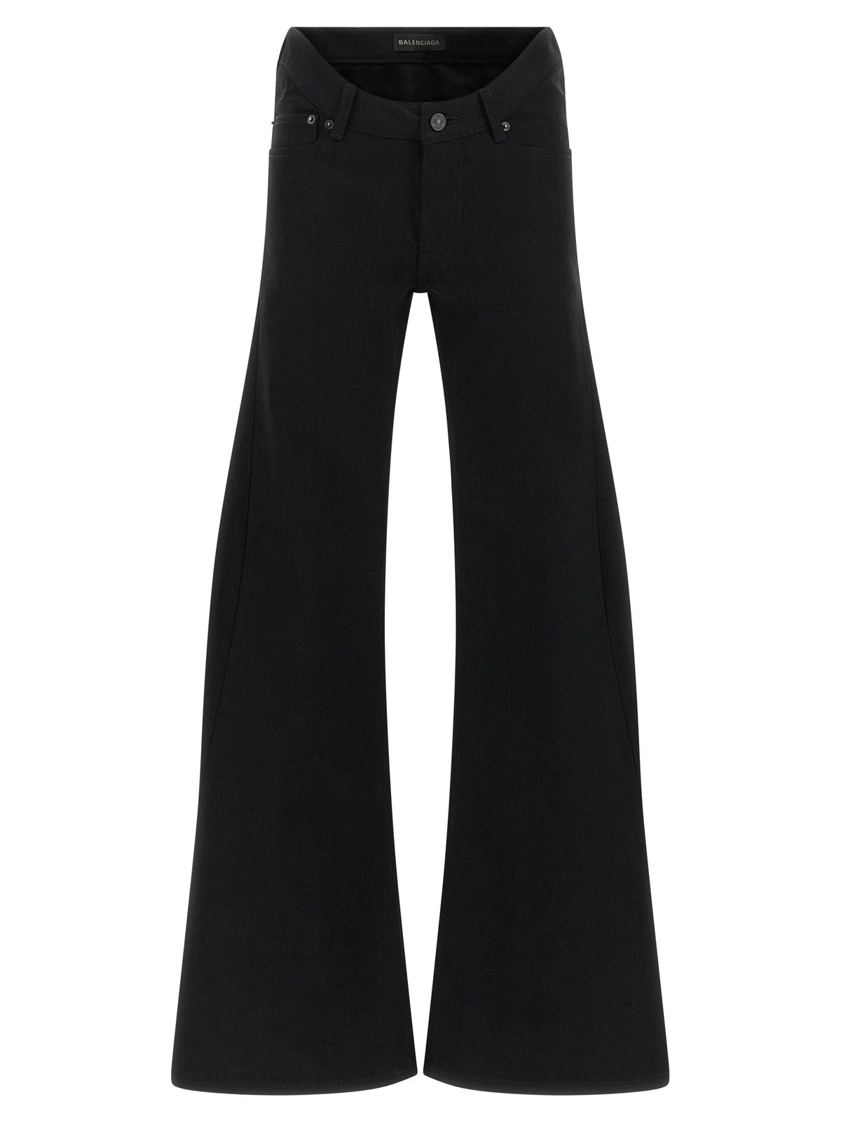 Balenciaga Black Cotton Flared Jeans