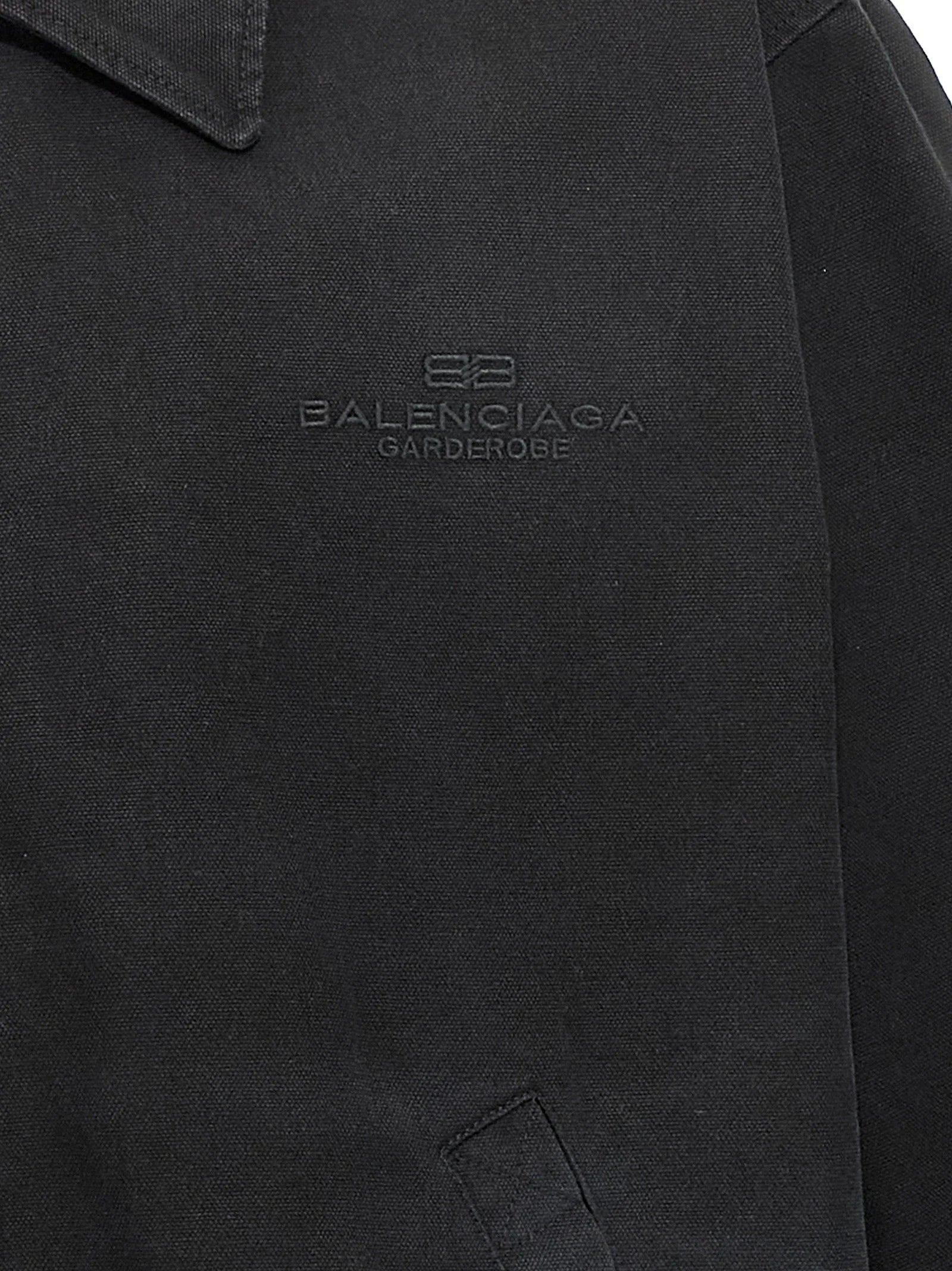Balenciaga Black Cotton Full-Length Jacket - S