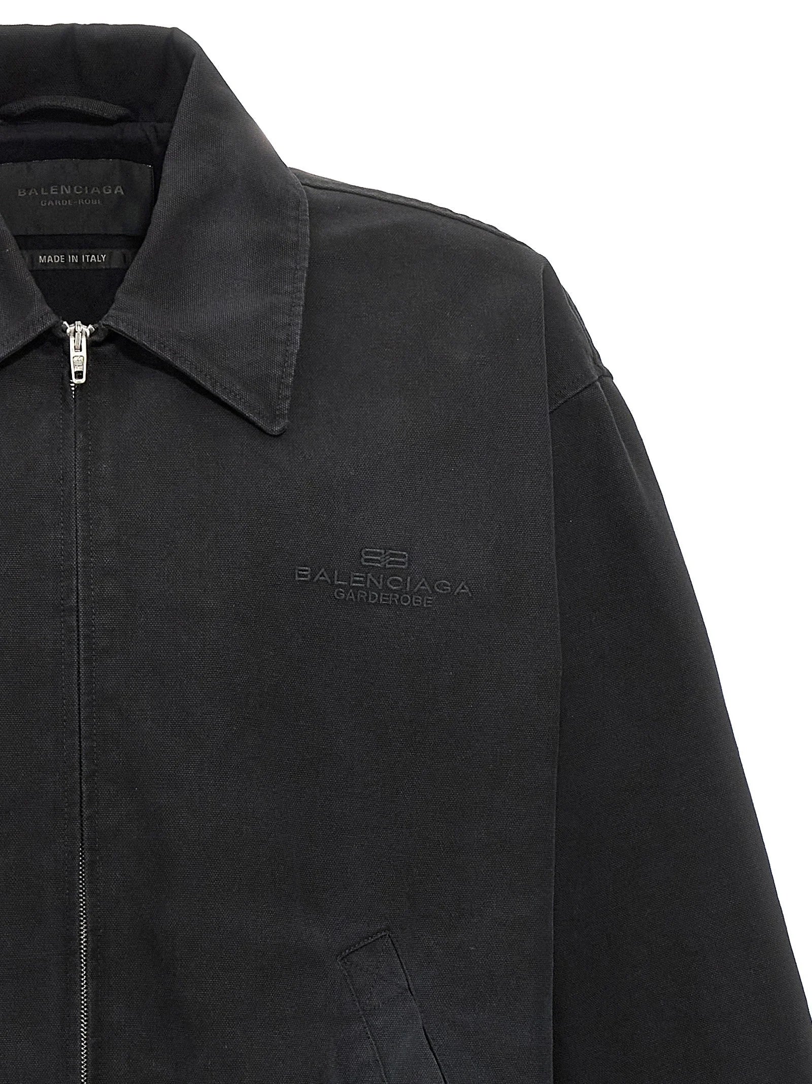 Balenciaga Black Cotton Full-Length Jacket - S