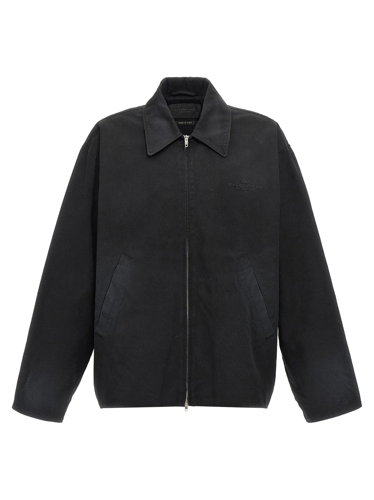 Balenciaga Black Cotton Full-Length Jacket - S