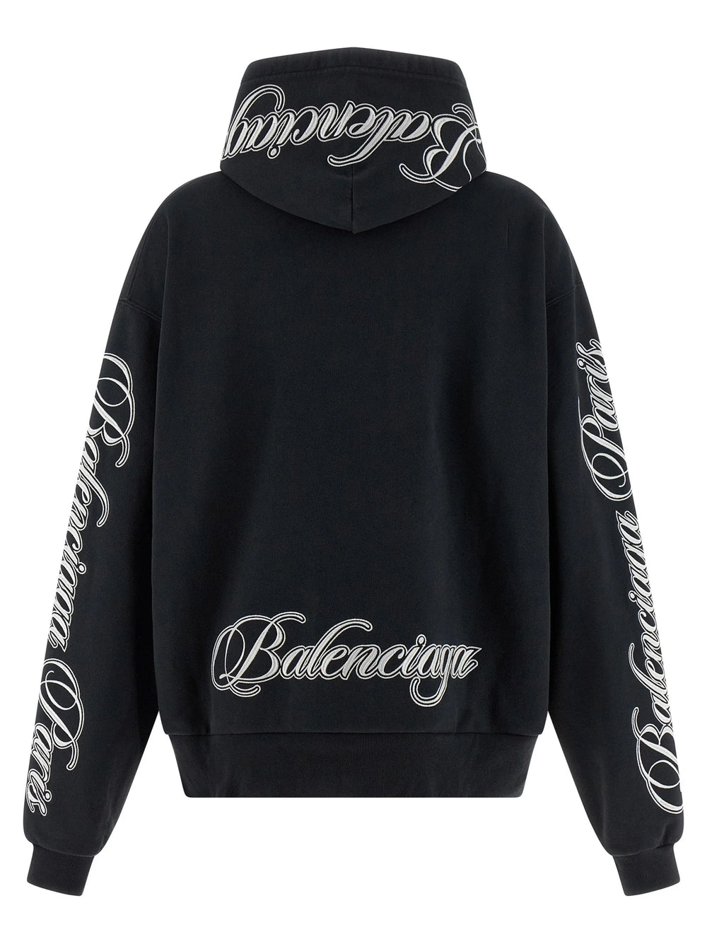 Balenciaga Black Cotton Hoodie