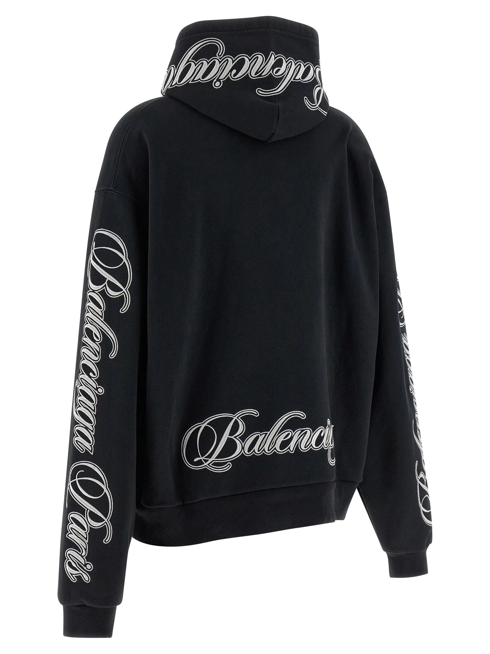 Balenciaga Black Cotton Hoodie