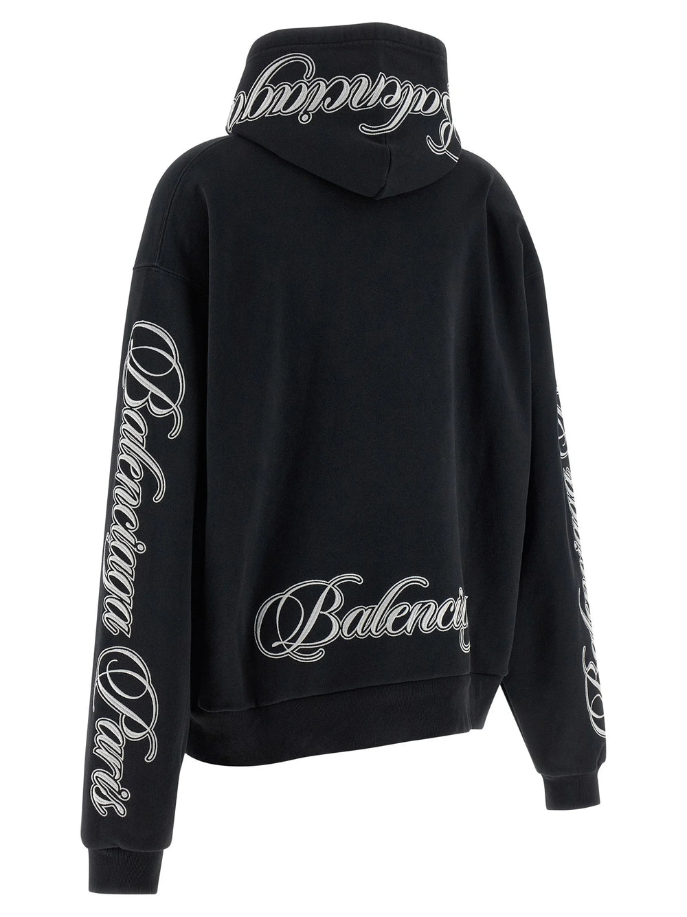 Balenciaga Black Cotton Hoodie