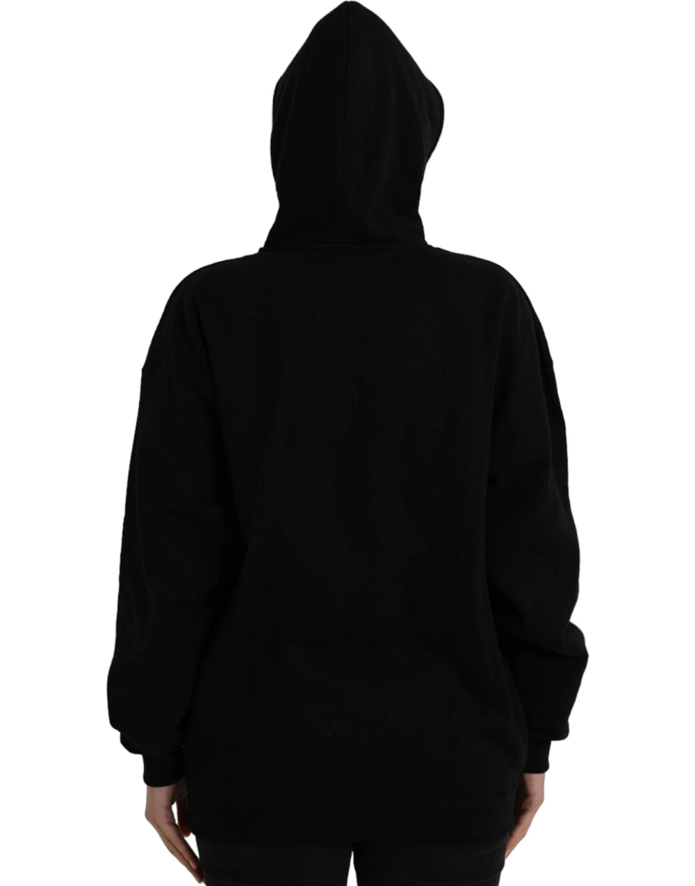 Balenciaga Black Cotton Logo Hooded Pullover Sweatshirt Sweater - XS - Hoodies