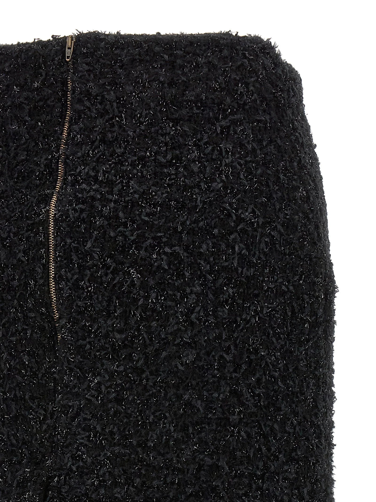 Balenciaga Black Cotton Midi Skirt