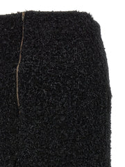 Balenciaga Black Cotton Midi Skirt