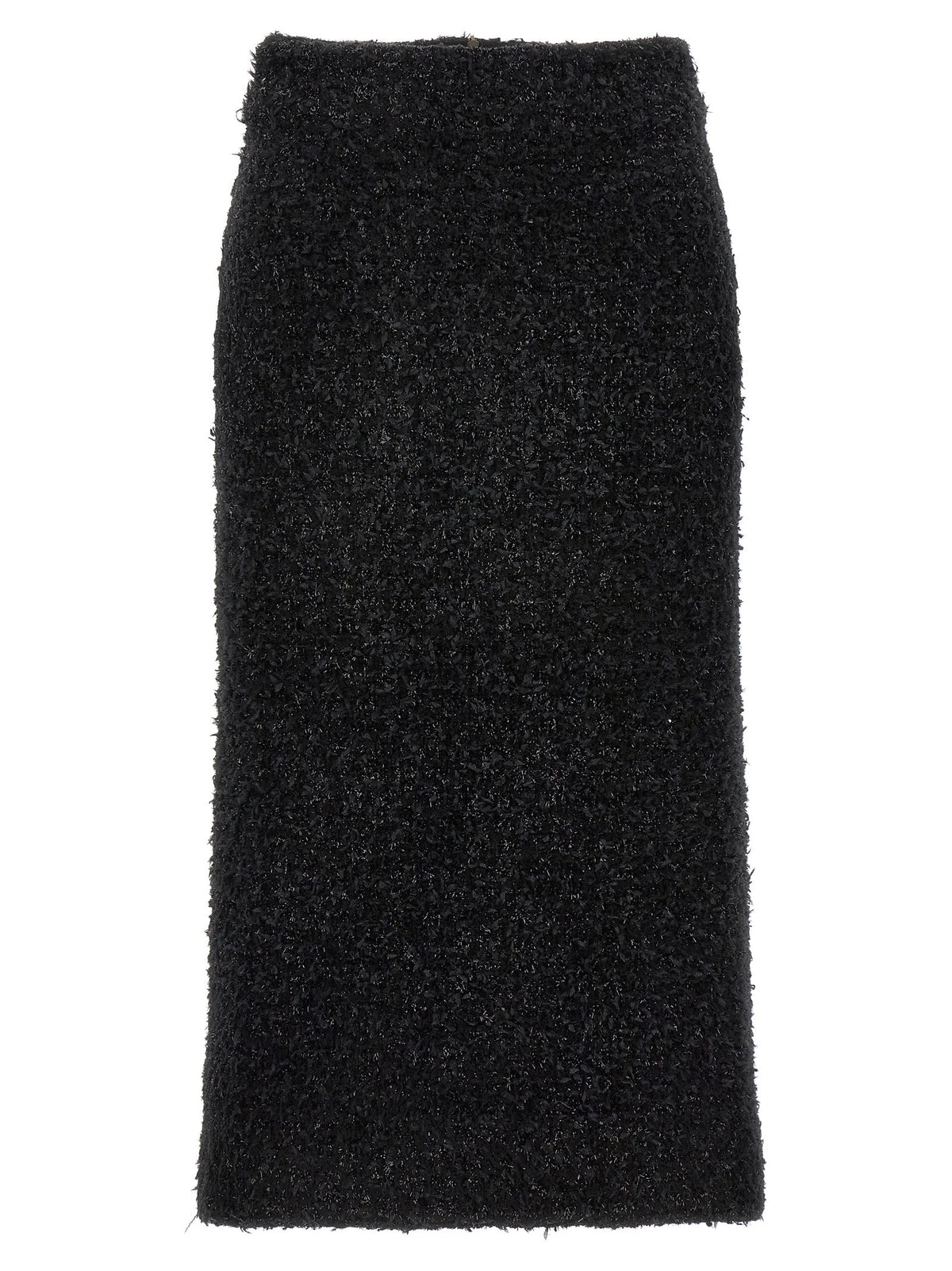 Balenciaga Black Cotton Midi Skirt