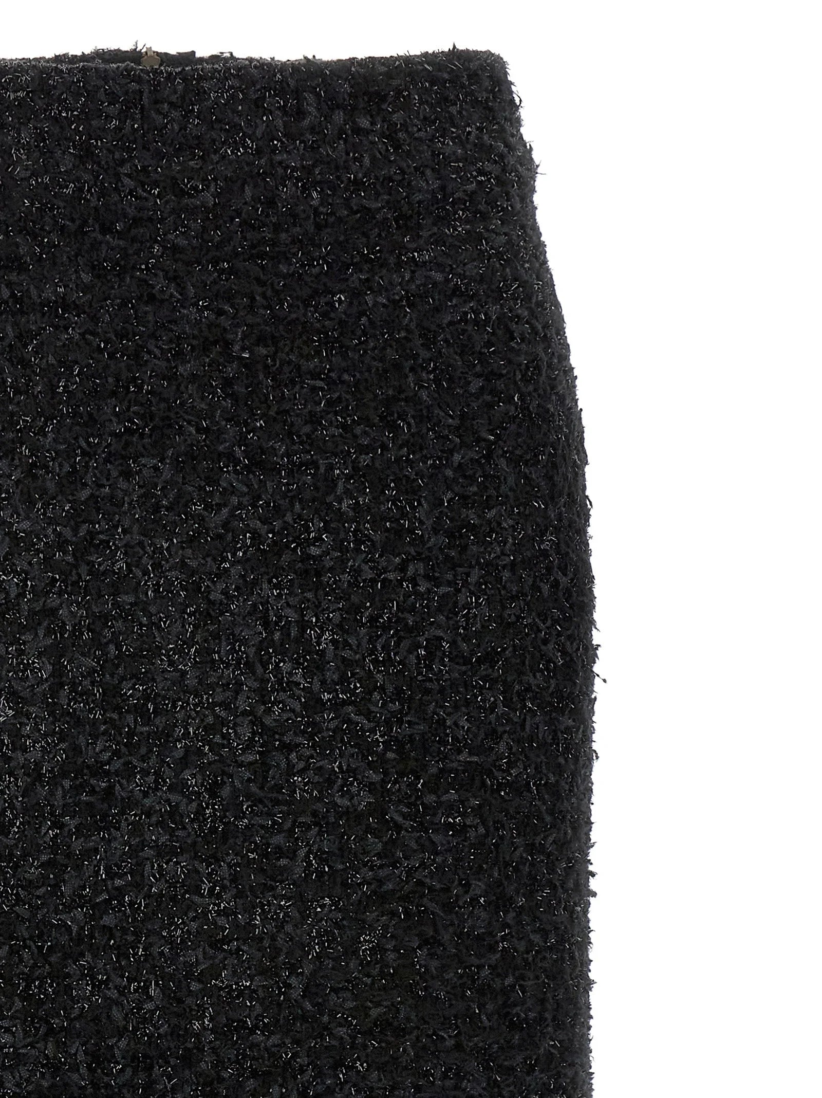 Balenciaga Black Cotton Midi Skirt