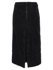Balenciaga Black Cotton Midi Skirt