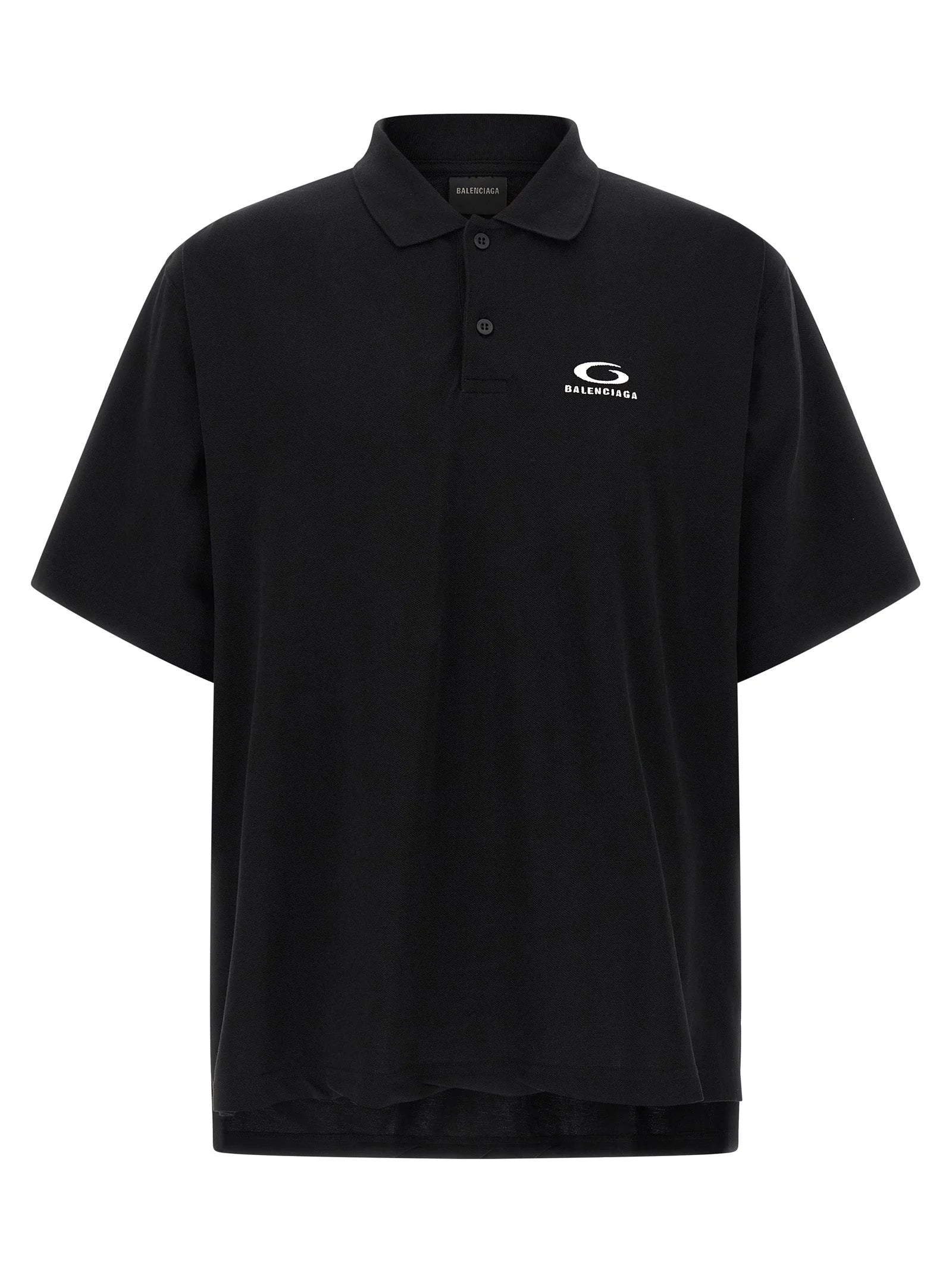 Balenciaga Black Cotton Polo Shirt - M